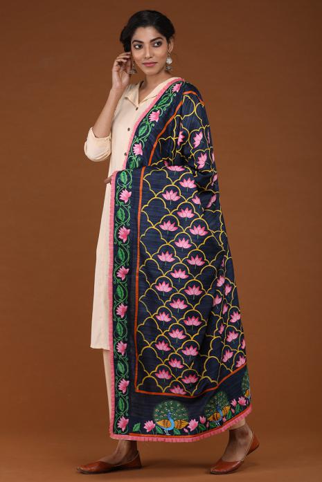 Ghicha Silk Pichwai Dupatta