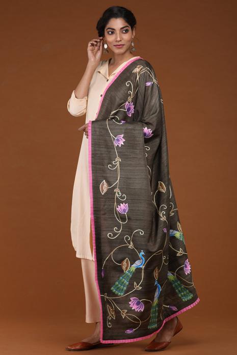 Ghicha Silk Pichwai Dupatta