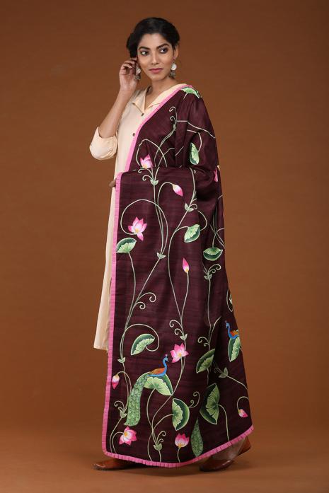 Ghicha Silk Pichwai Dupatta