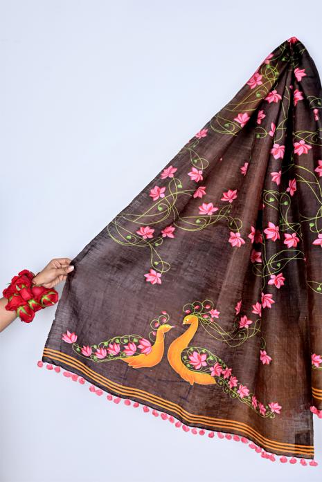 Tussar Silk & Linen Dupatta 