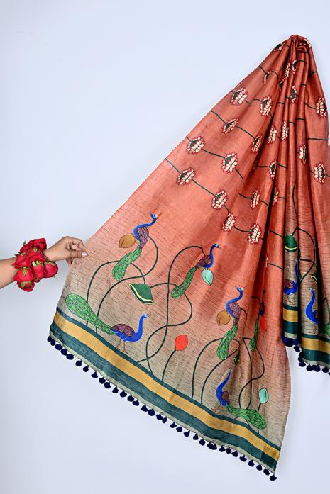 Tussar Silk & Linen Dupatta 