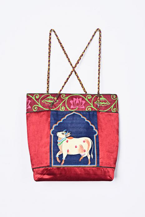 Hand Painted Pichwai Bag 
