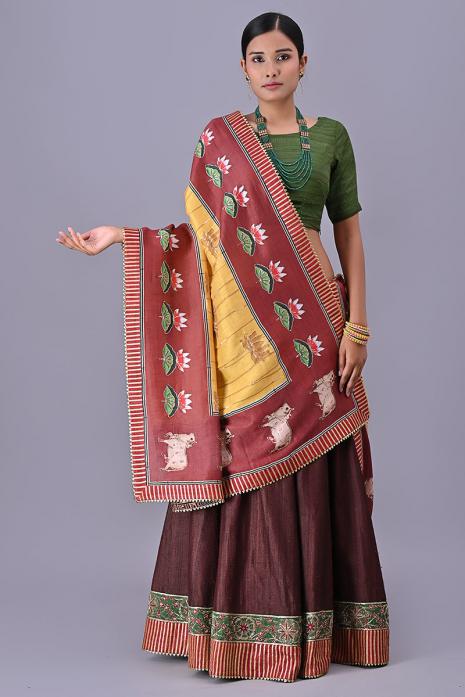 Tussar Silk & Linen Dupatta 