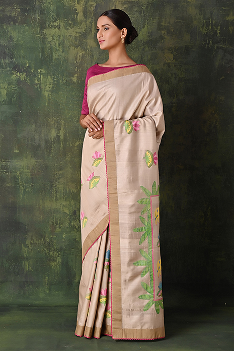  Pichwai Jamdaani Tussar Saree