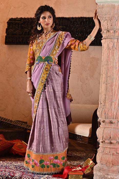 Handpainted Pichwai Lehenga Saree