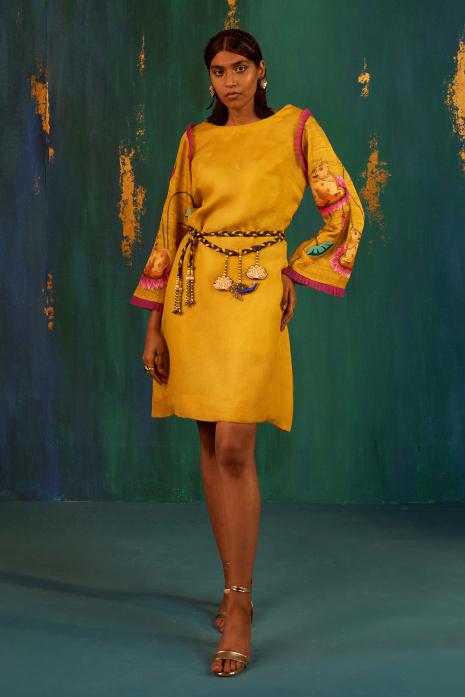 Hand Painted Tunic with Belt