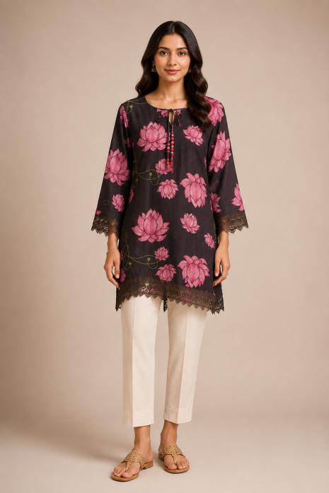 Pichwai Linen Tunic