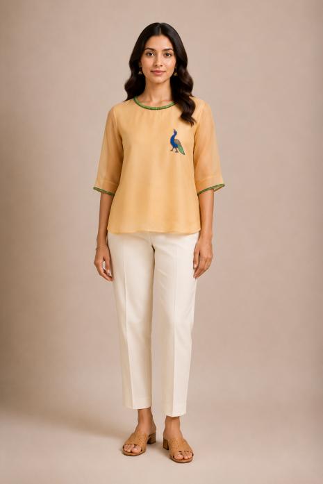 Yellow Pichwai Top